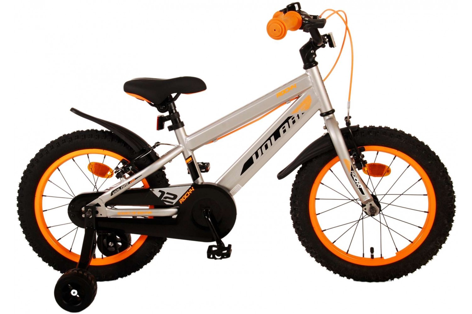 Volare Rocky Kinderfiets 16 inch Jongens Grijs | 2 handremmen