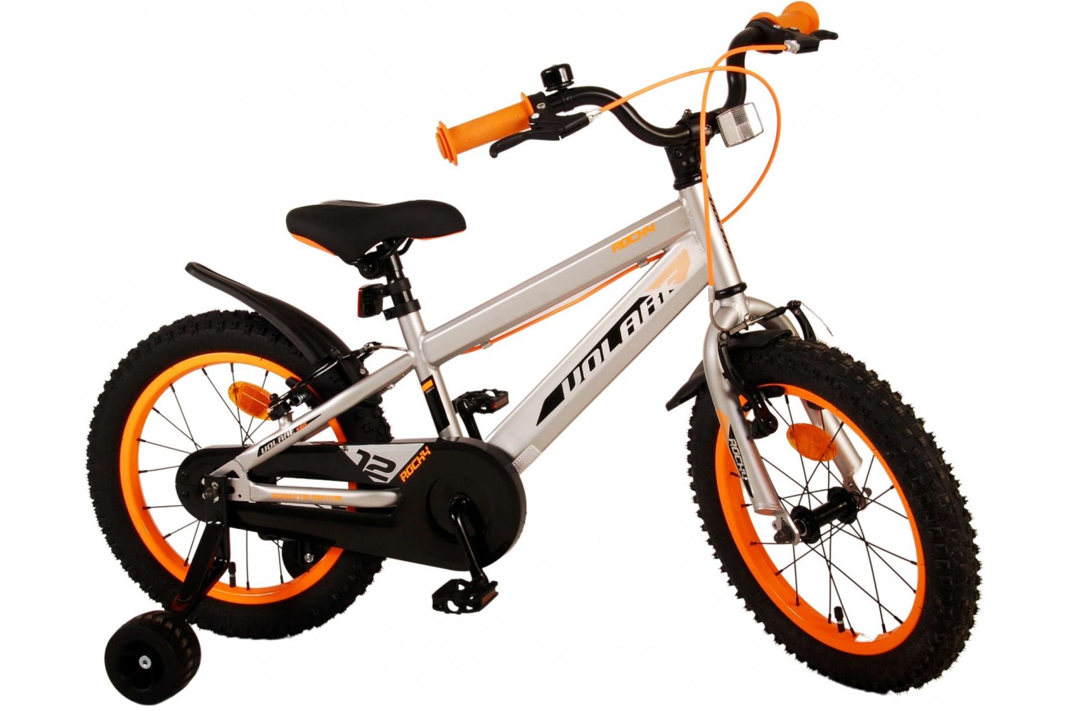 Volare Rocky Kinderfiets 16 inch Jongens Grijs | 2 handremmen