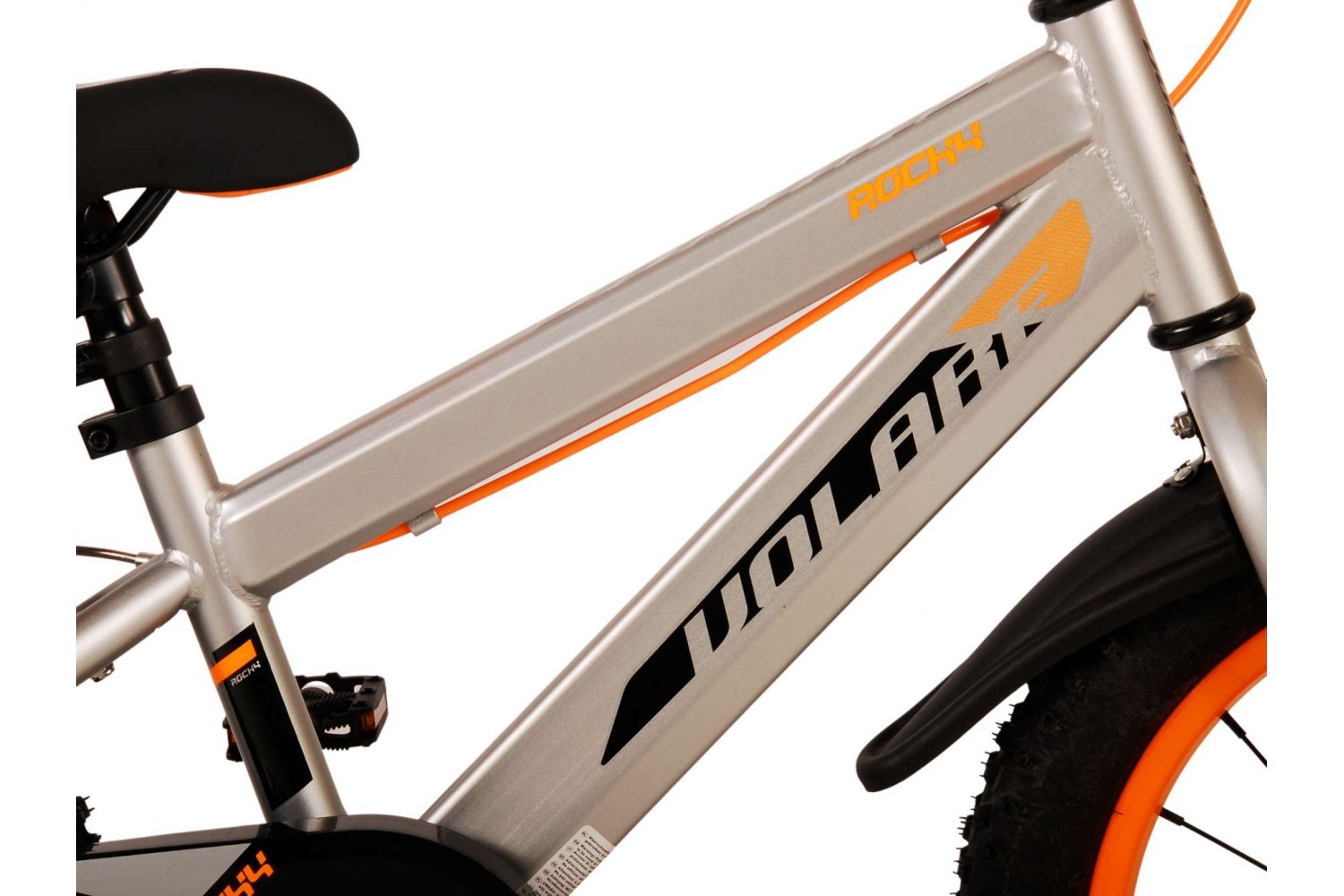 Volare Rocky Kinderfiets 16 inch Jongens Grijs | 2 handremmen