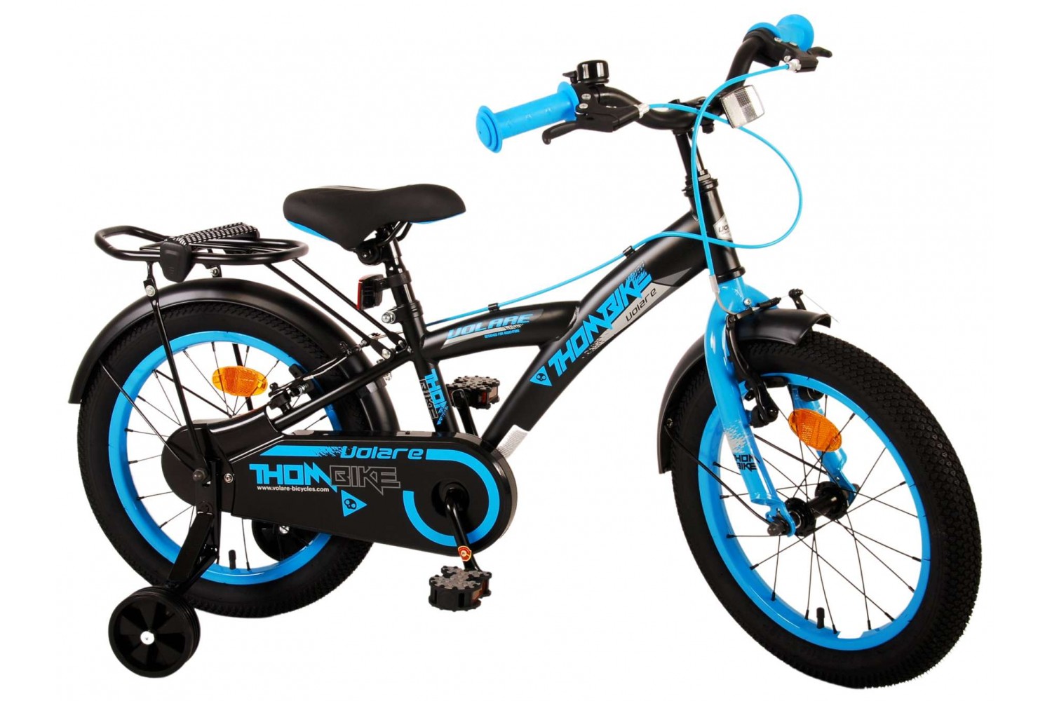 Volare Thombike Kinderfiets 16 inch Jongens Zwart Blauw | 2 handremmen