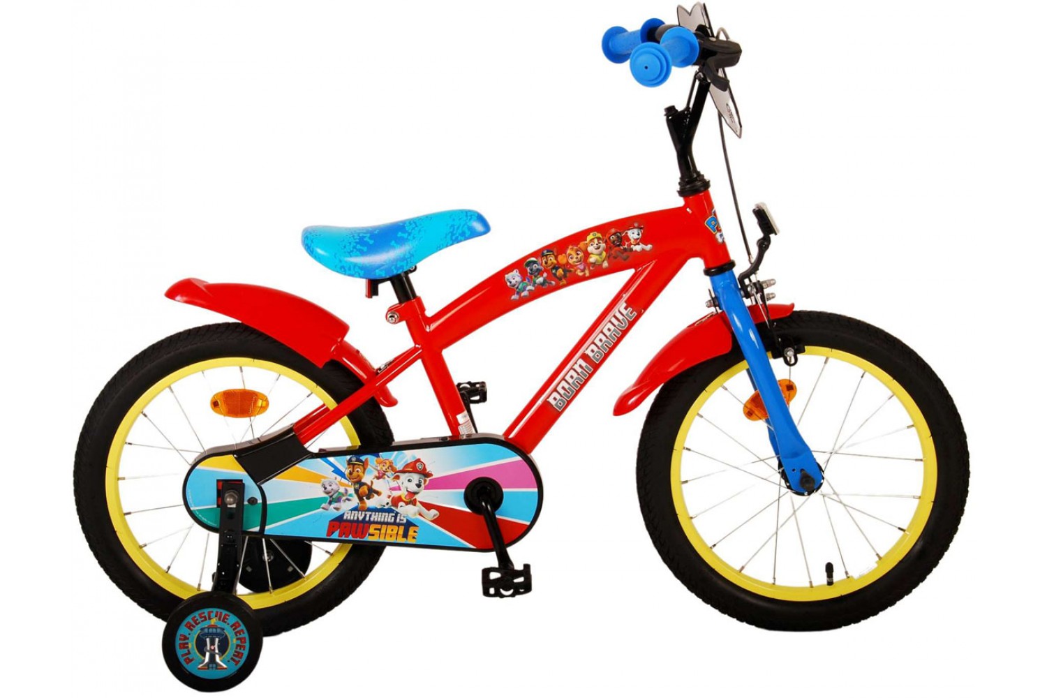 Paw Patrol Kinderfiets 16 inch Jongens Rood Blauw