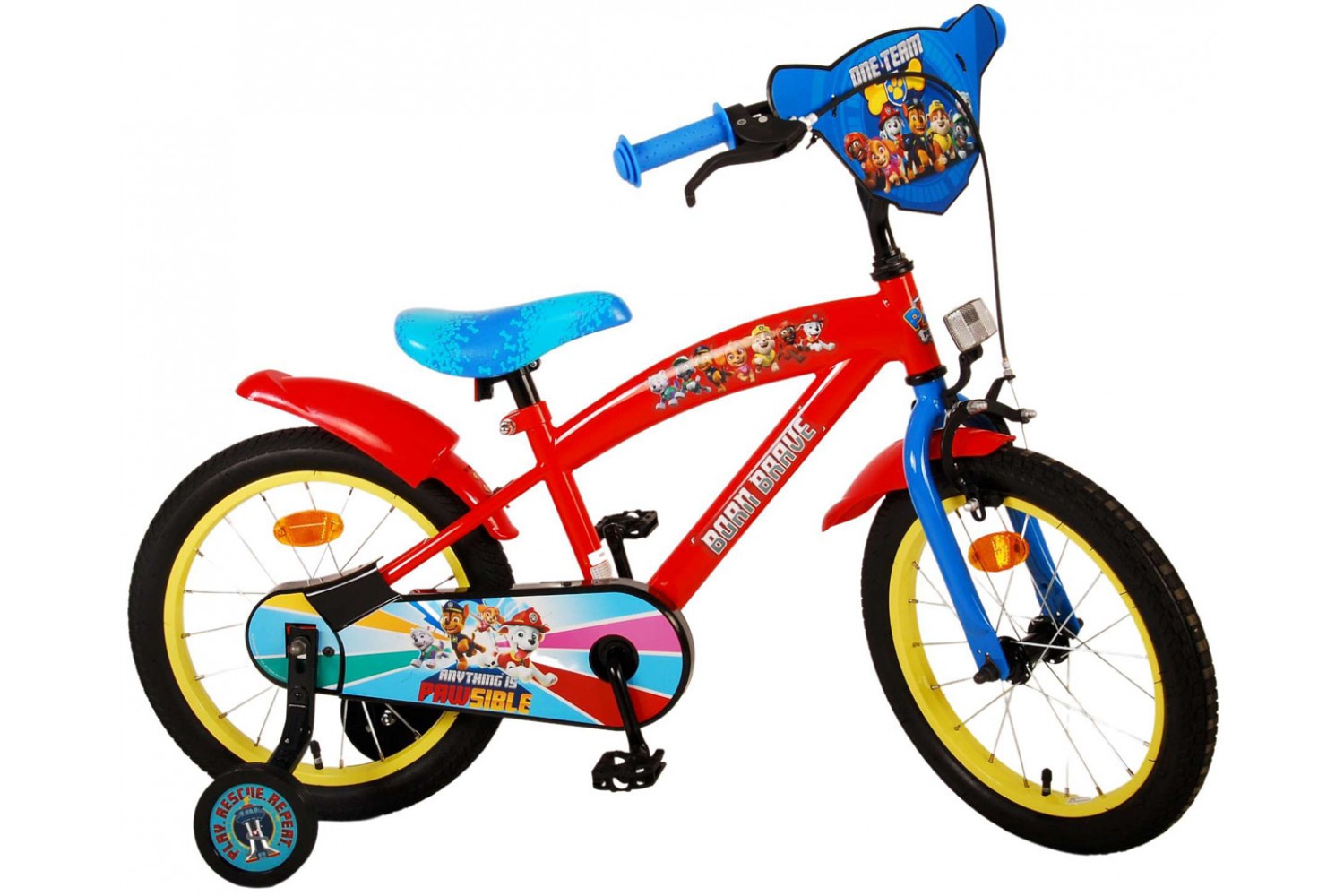 Paw Patrol Kinderfiets 16 inch Jongens Rood Blauw