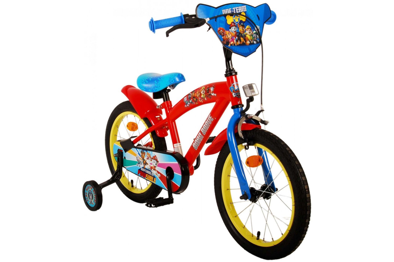 Paw Patrol Kinderfiets 16 inch Jongens Rood Blauw