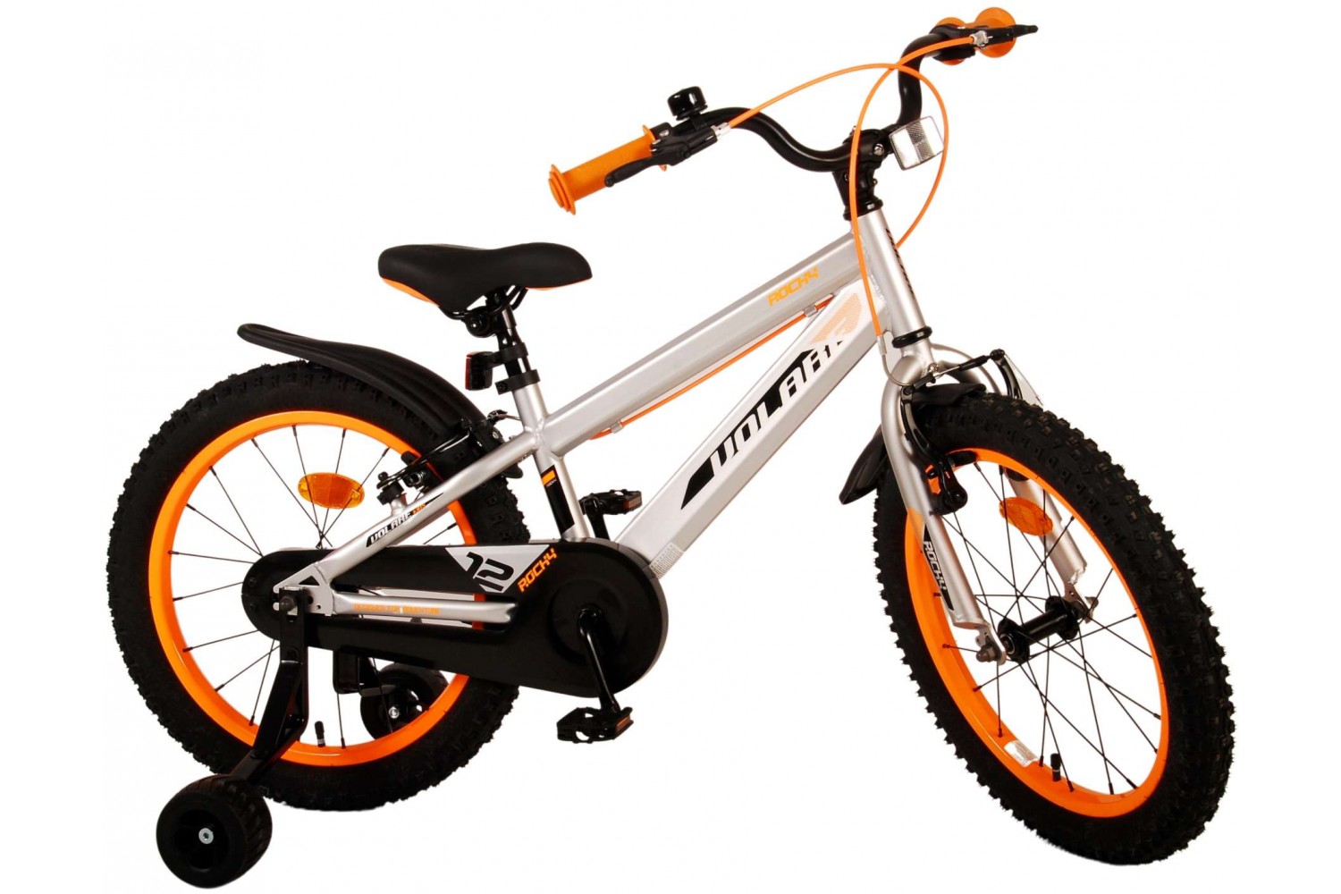 Volare Rocky Kinderfiets 18 inch Jongens Grijs | 2 handremmen