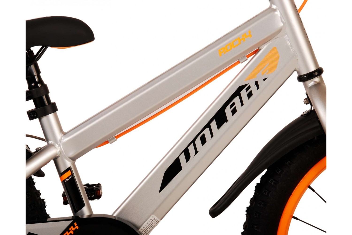 Volare Rocky Kinderfiets 18 inch Jongens Grijs | 2 handremmen