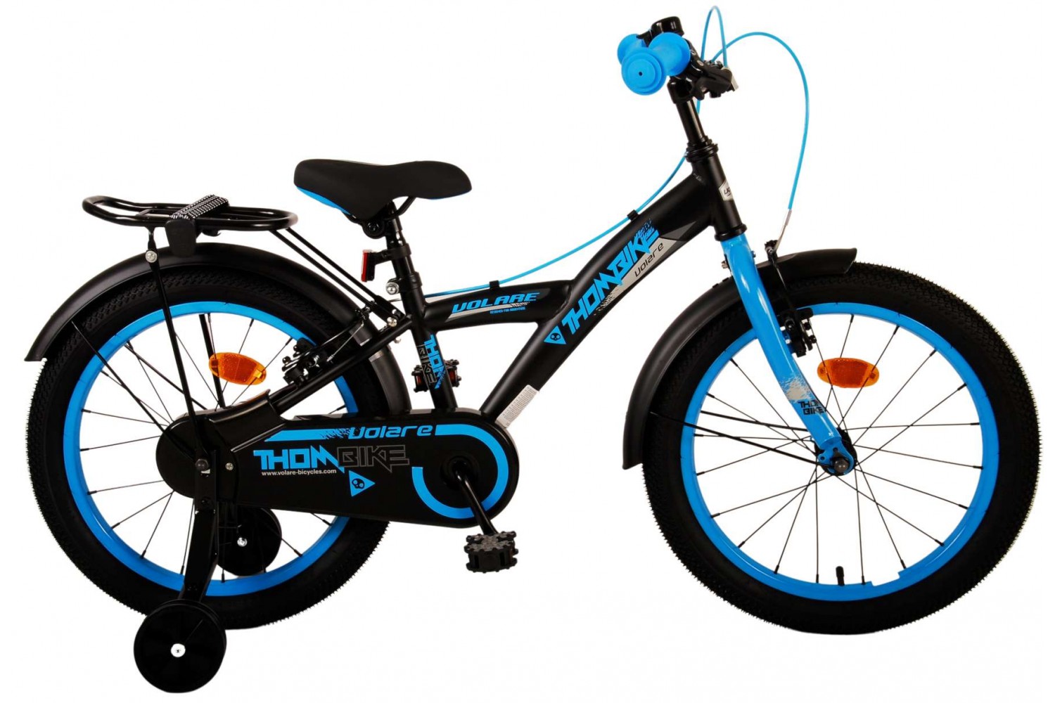 Volare Thombike Kinderfiets 18 inch Jongens Zwart Blauw | 2 handremmen