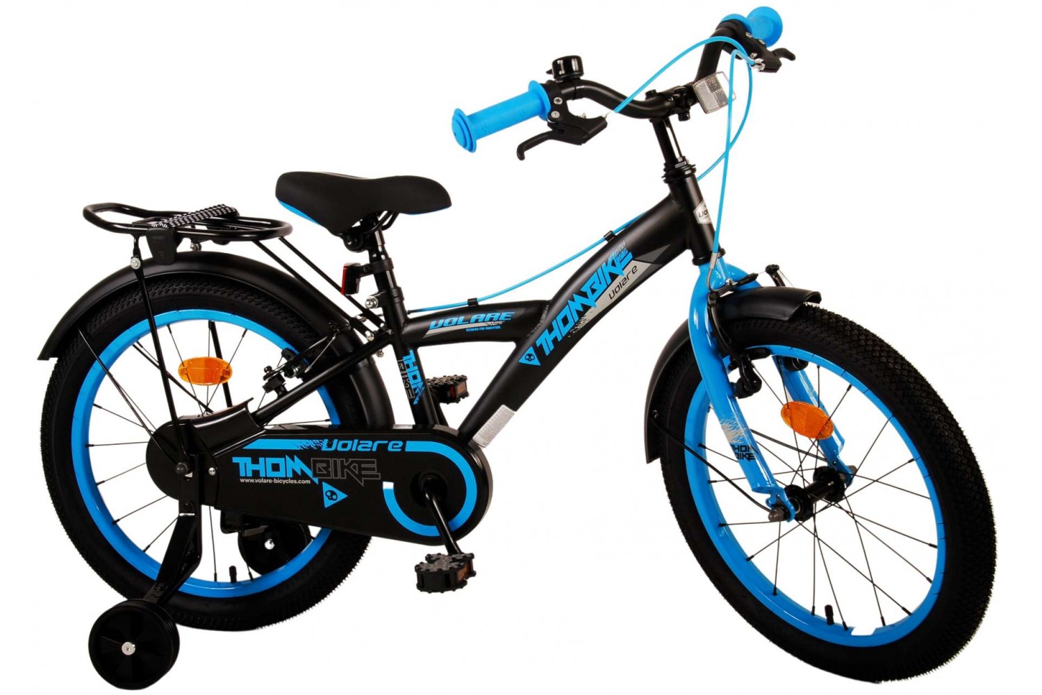 Volare Thombike Kinderfiets 18 inch Jongens Zwart Blauw | 2 handremmen