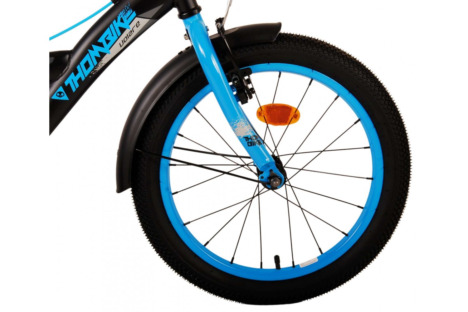 Volare Thombike Kinderfiets 18 inch Jongens Zwart Blauw | 2 handremmen