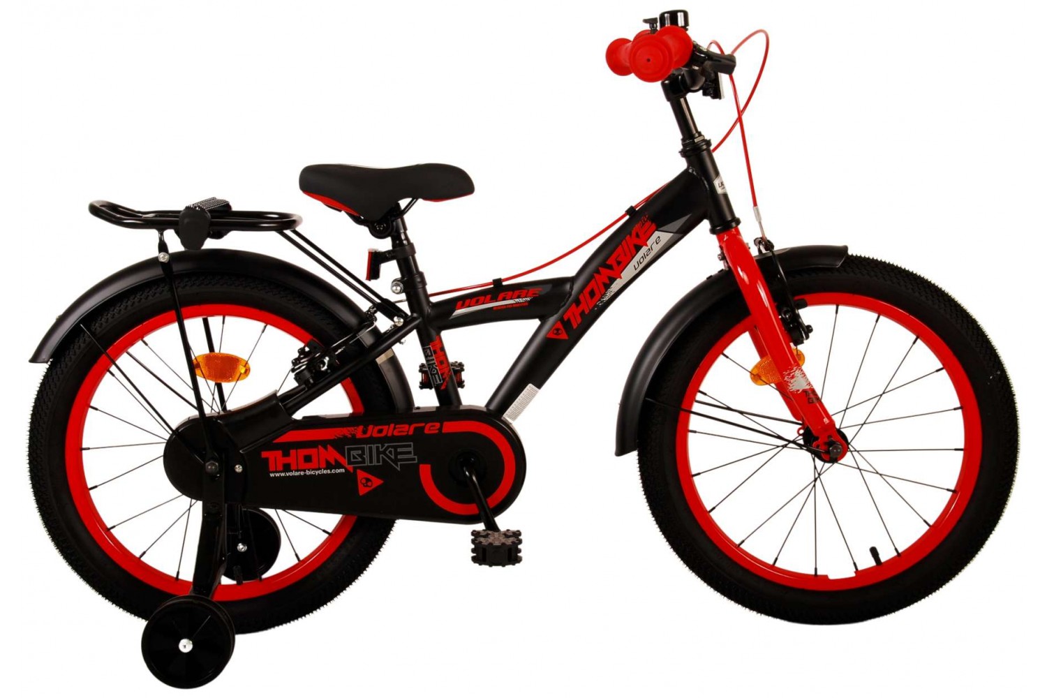 Volare Thombike Kinderfiets 18 inch Jongens Zwart Rood | 2 handremmen