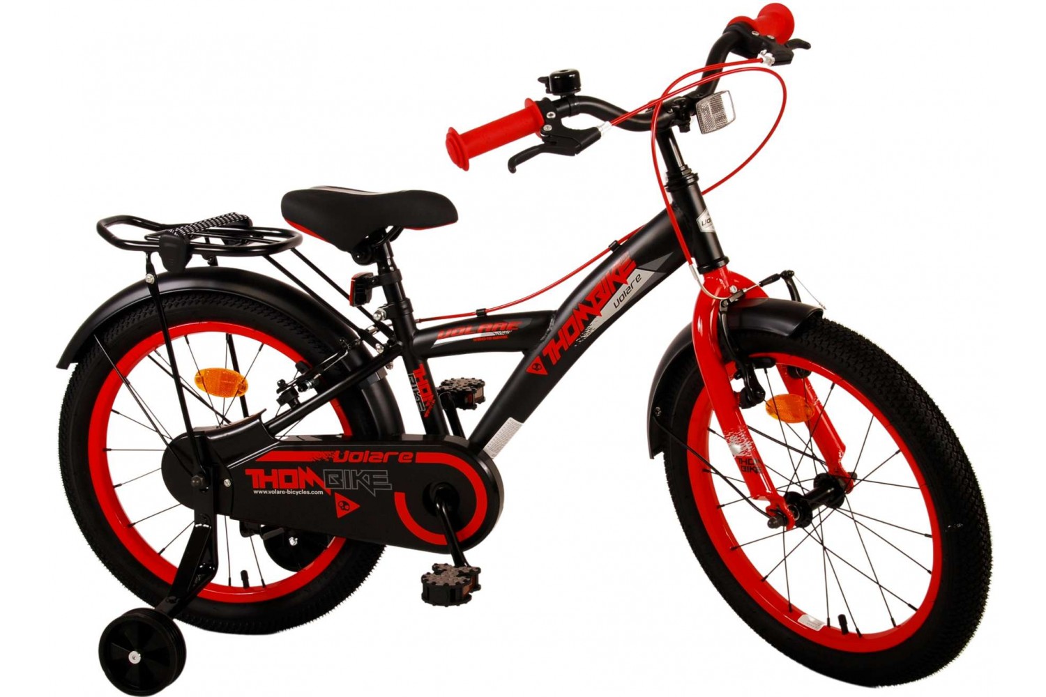 Volare Thombike Kinderfiets 18 inch Jongens Zwart Rood | 2 handremmen