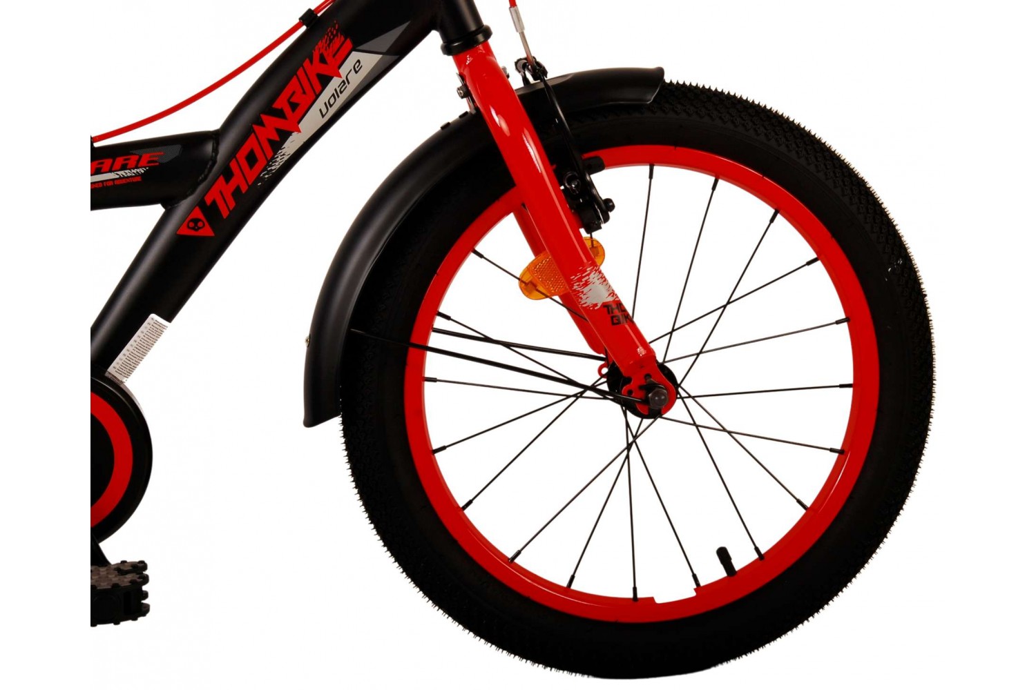 Volare Thombike Kinderfiets 18 inch Jongens Zwart Rood | 2 handremmen