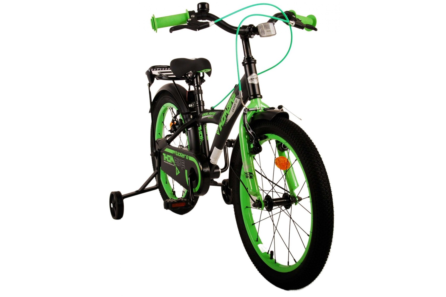 Volare Thombike Kinderfiets 18 inch Jongens Zwart Groen | 2 handremmen