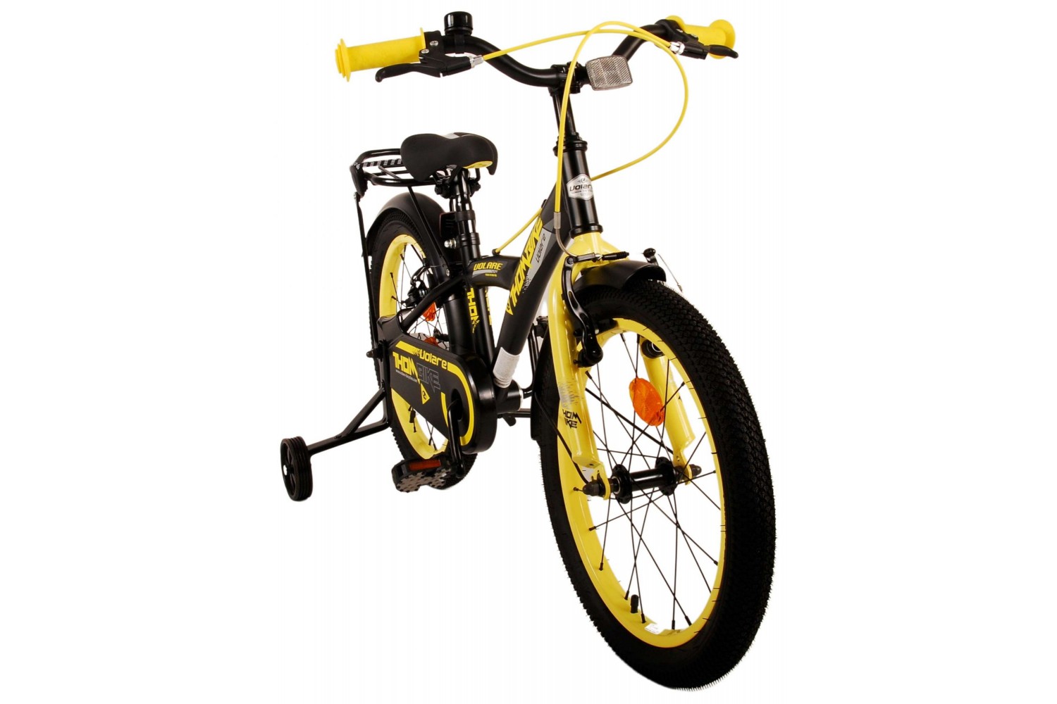 Volare Thombike Kinderfiets 18 inch Jongens Zwart Geel | 2 handremmen