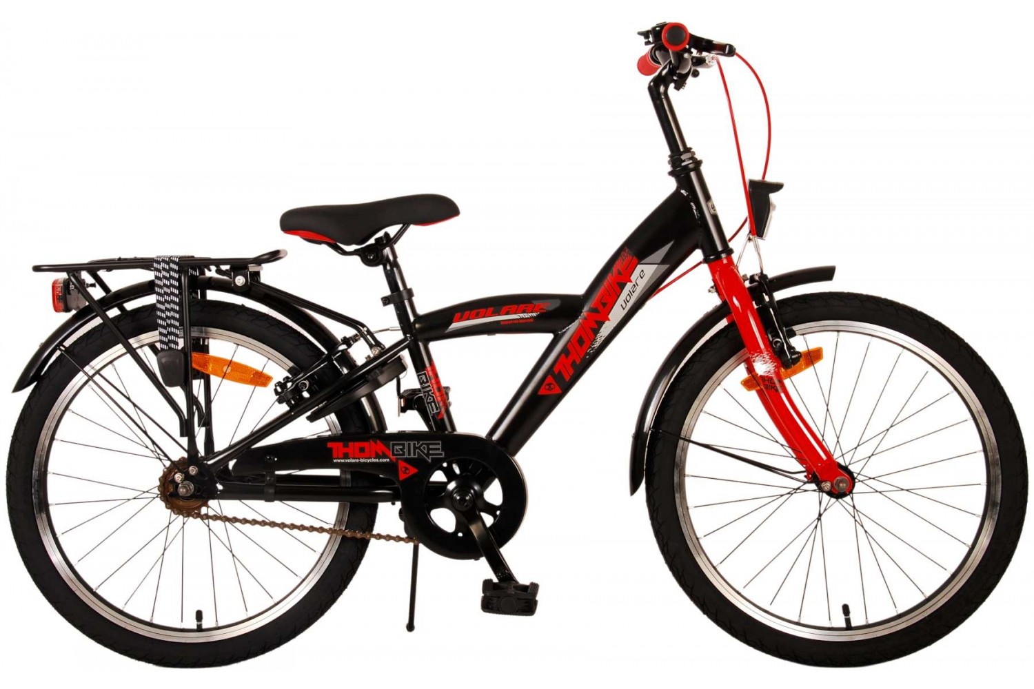 Volare Thombike Jongensfiets 20 inch Zwart Rood | 2 handremmen