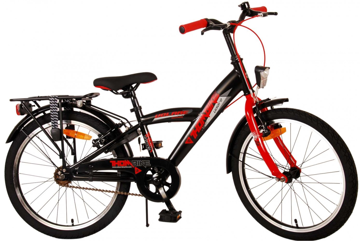 Volare Thombike Jongensfiets 20 inch Zwart Rood | 2 handremmen