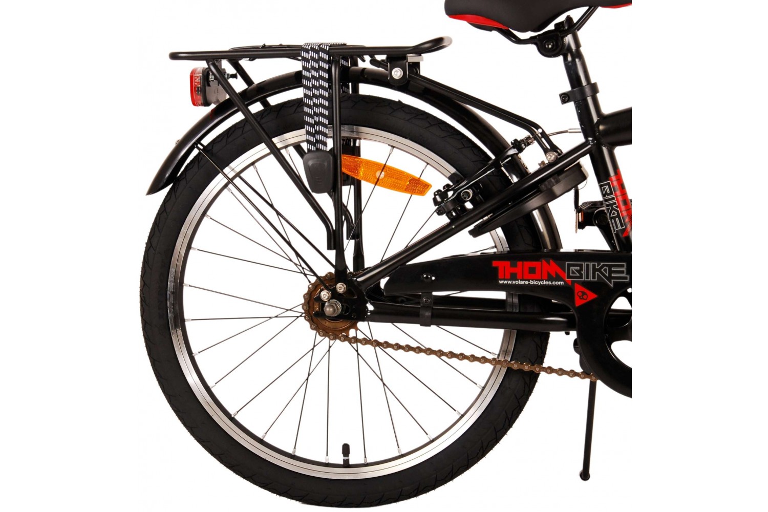 Volare Thombike Jongensfiets 20 inch Zwart Rood | 2 handremmen