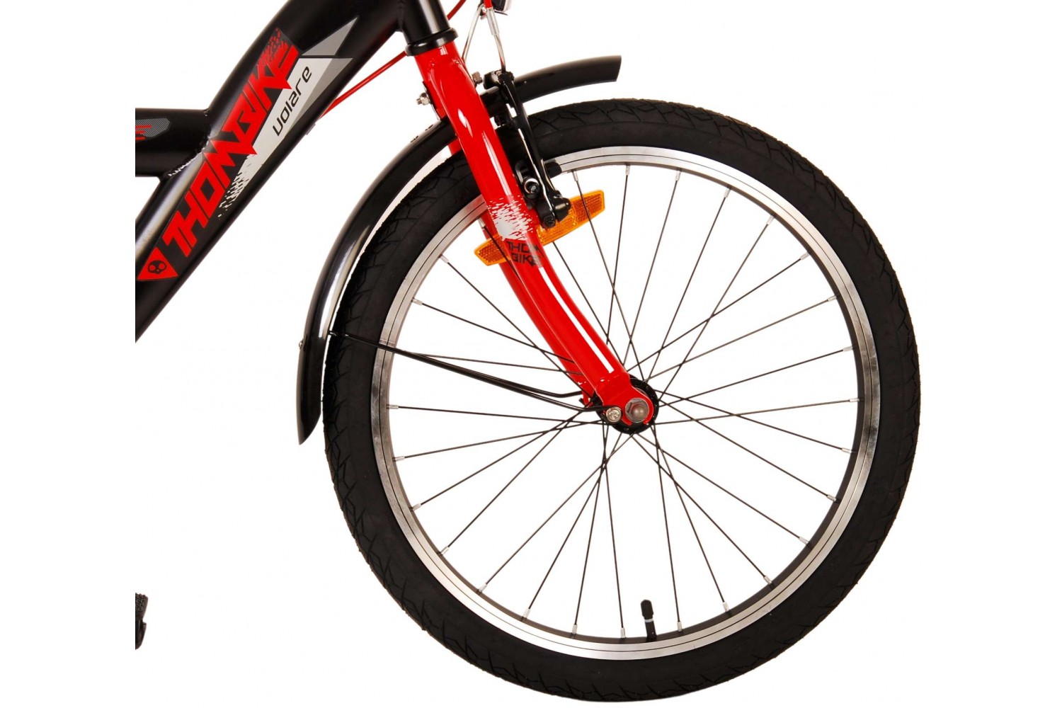 Volare Thombike Jongensfiets 20 inch Zwart Rood | 2 handremmen