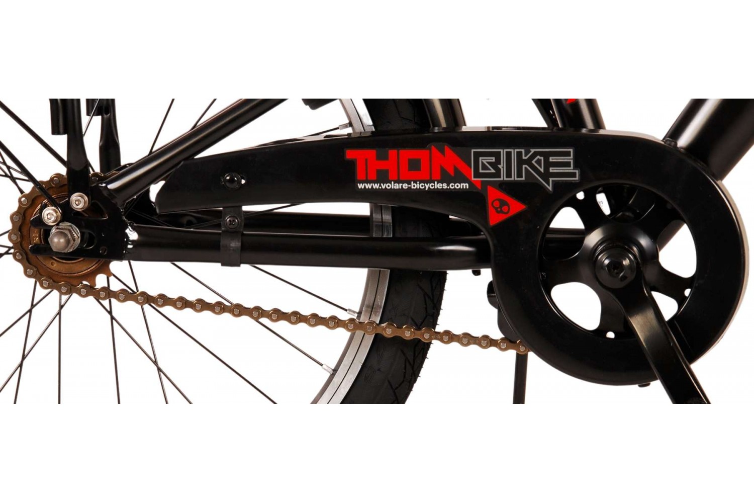 Volare Thombike Jongensfiets 20 inch Zwart Rood | 2 handremmen