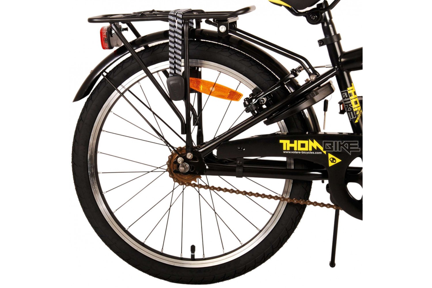 Volare Thombike Jongensfiets 20 inch Zwart Geel | 2 handremmen