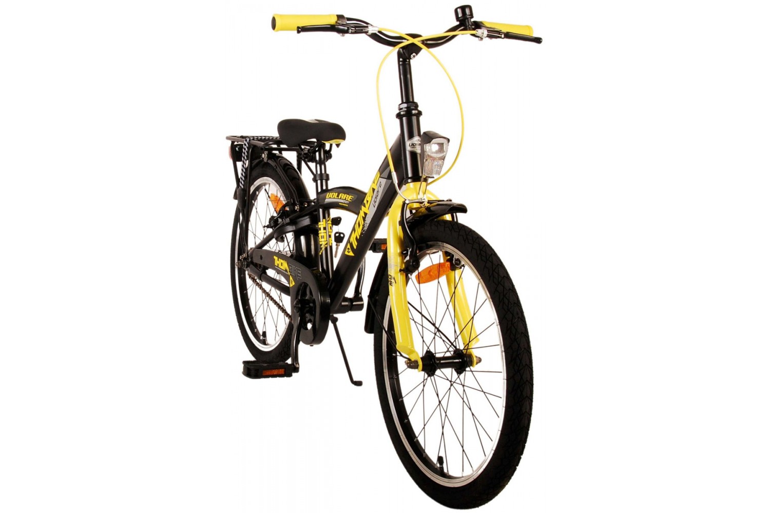 Volare Thombike Jongensfiets 20 inch Zwart Geel | 2 handremmen