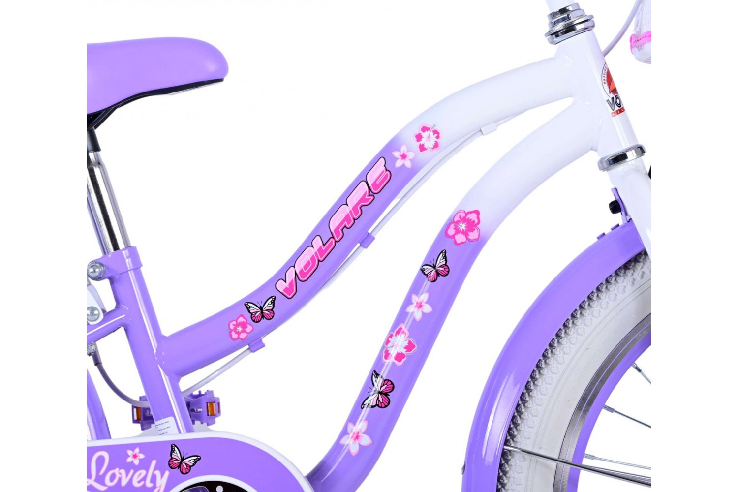 Volare Lovely Meisjesfiets 20 inch Paars | 2 handremmen