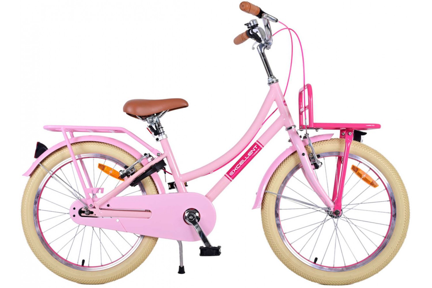 Volare Excellent Meisjesfiets 20 inch Roze | 2 handremmen