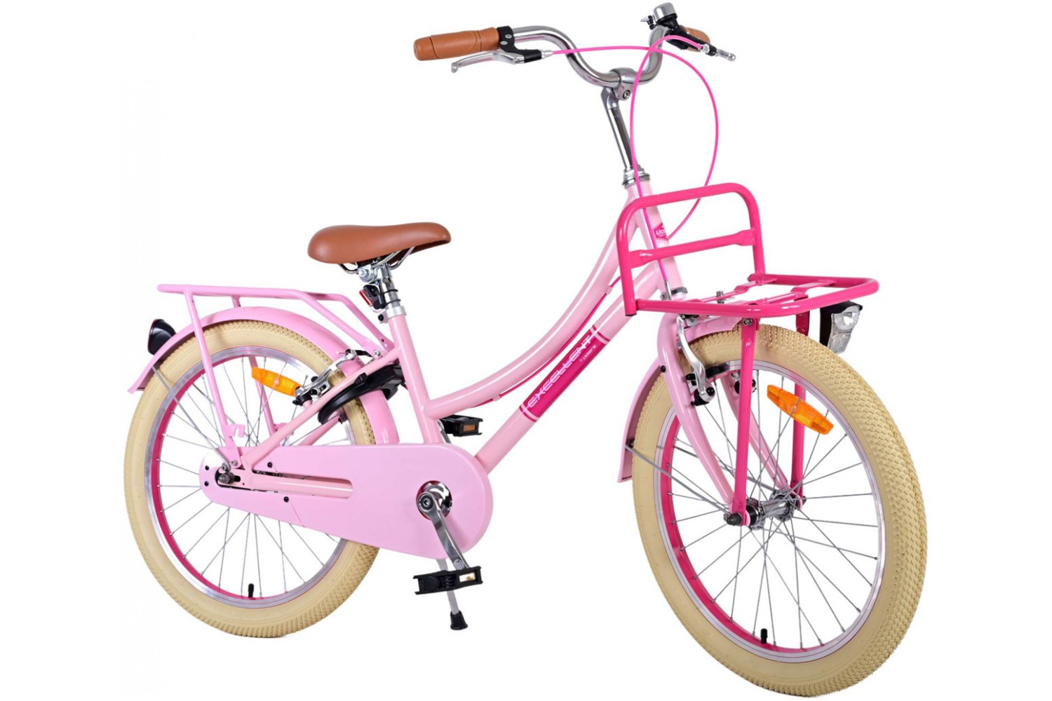 Volare Excellent Meisjesfiets 20 inch Roze | 2 handremmen