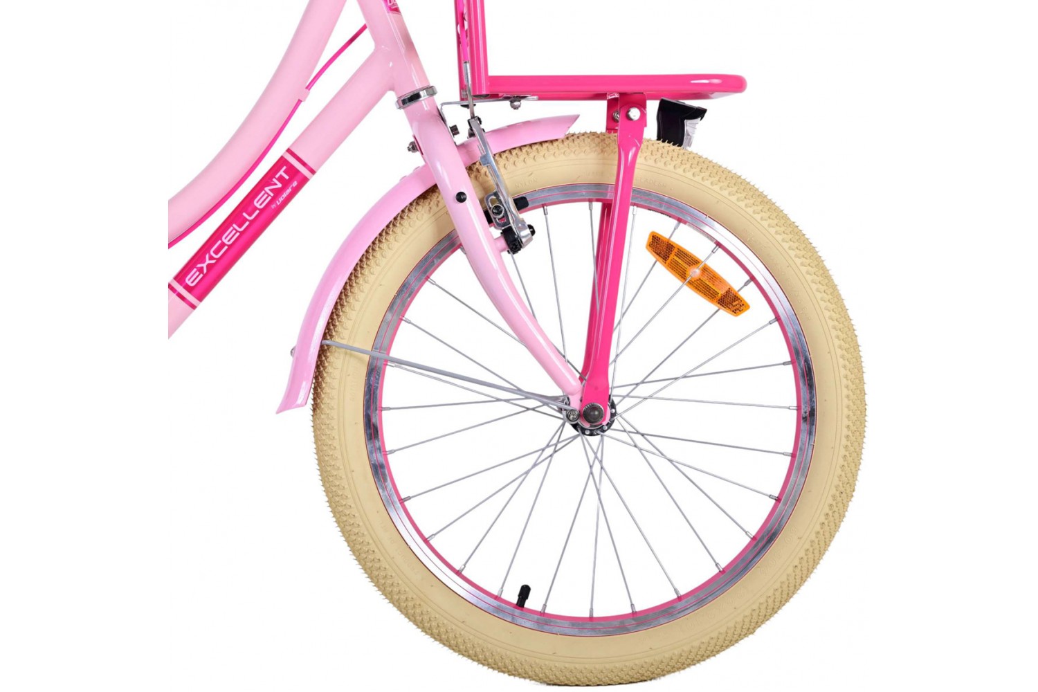 Volare Excellent Meisjesfiets 20 inch Roze | 2 handremmen