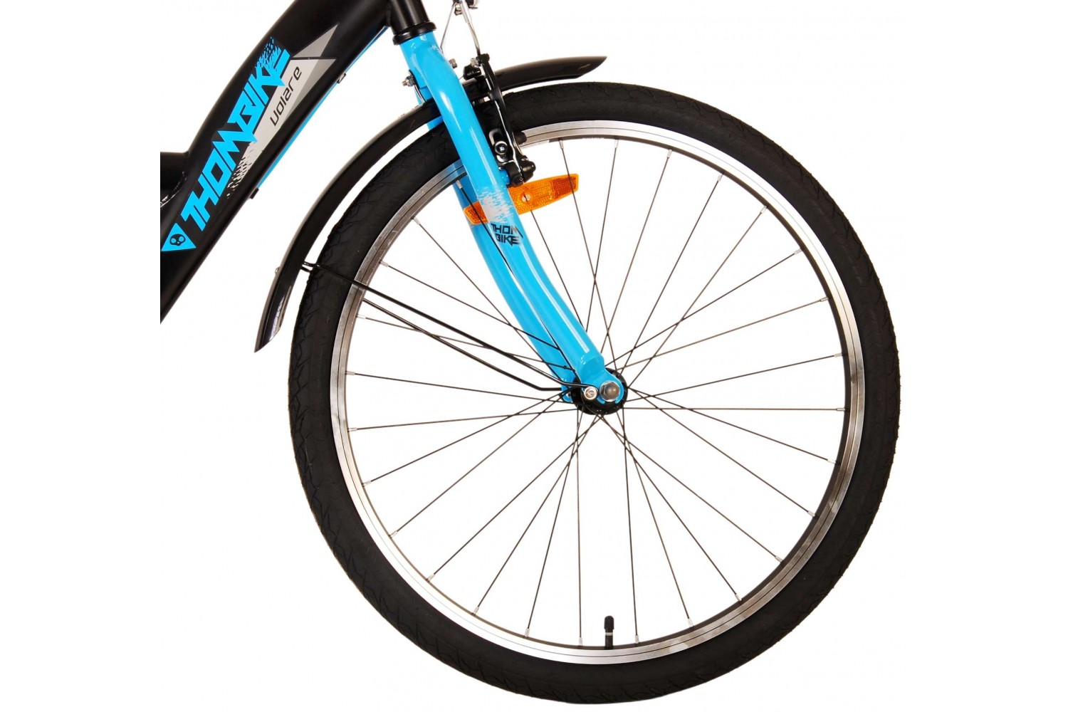 Volare Thombike Jongensfiets 24 inch Zwart Blauw | 2 handremmen