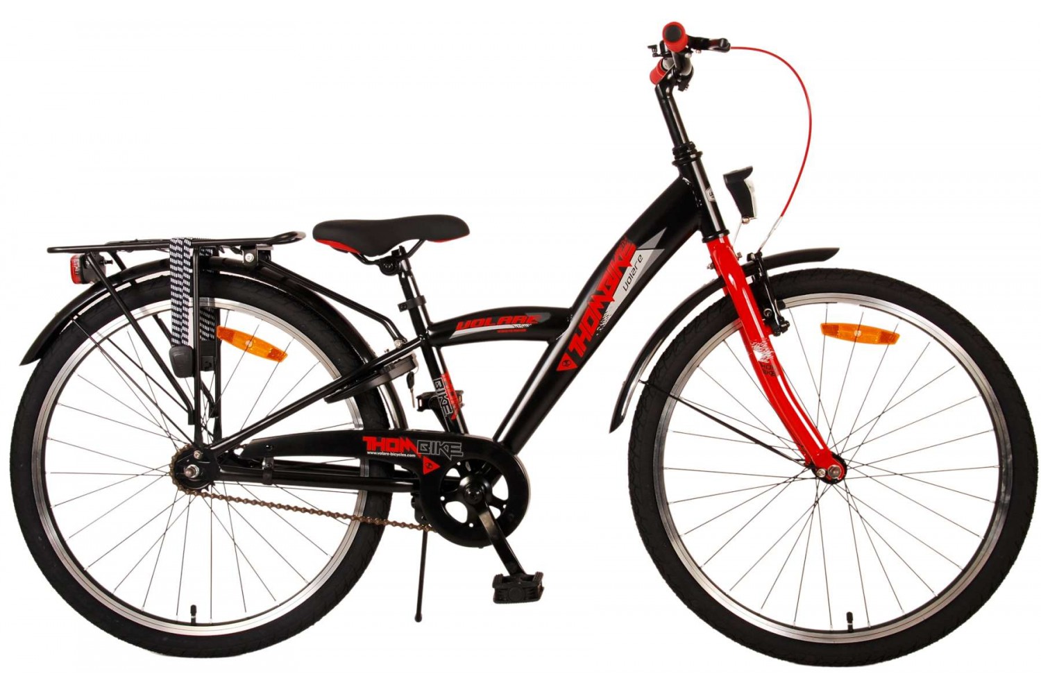 Volare Thombike Jongensfiets 24 inch Zwart Rood