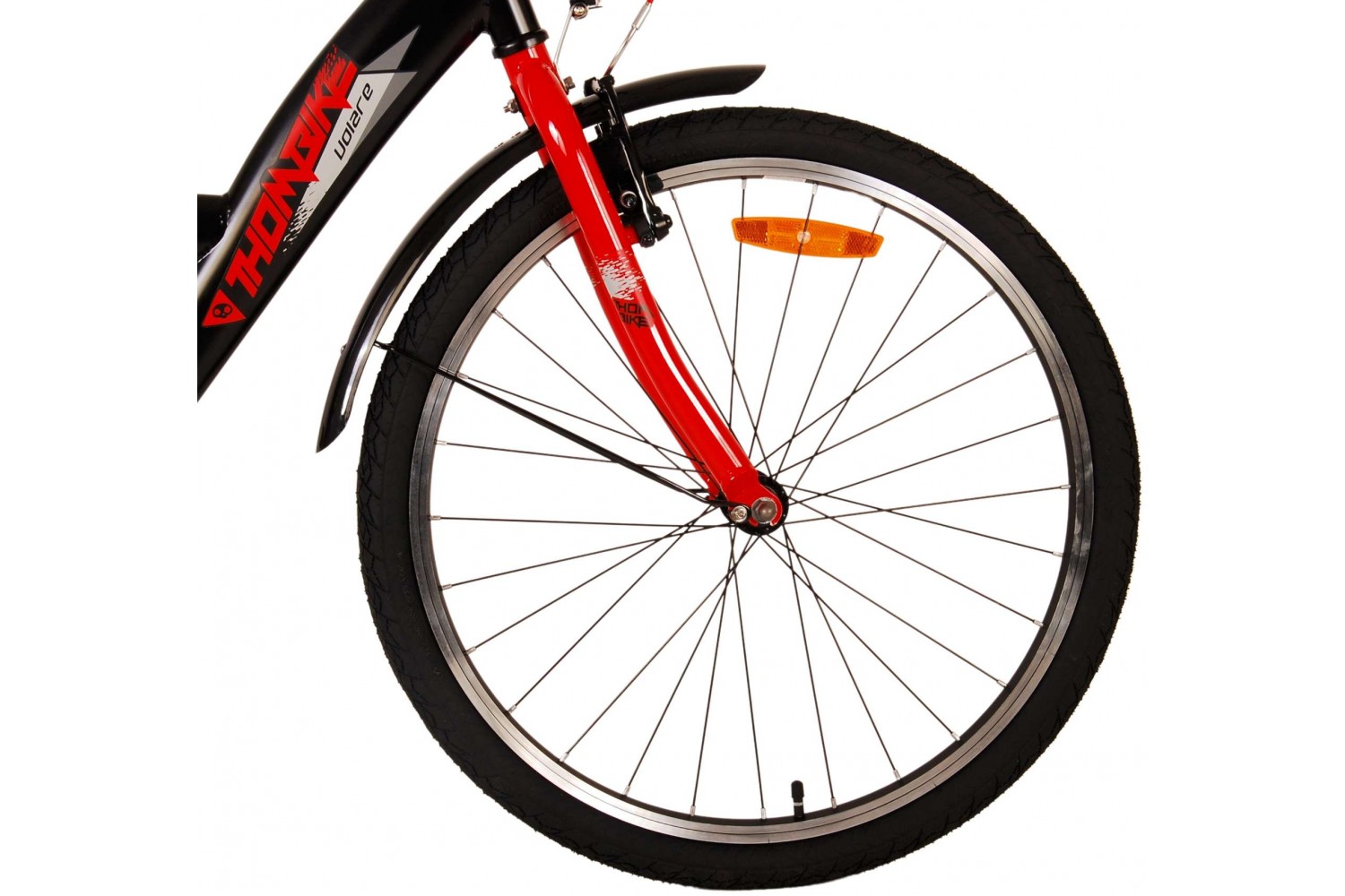 Volare Thombike Jongensfiets 24 inch Zwart Rood