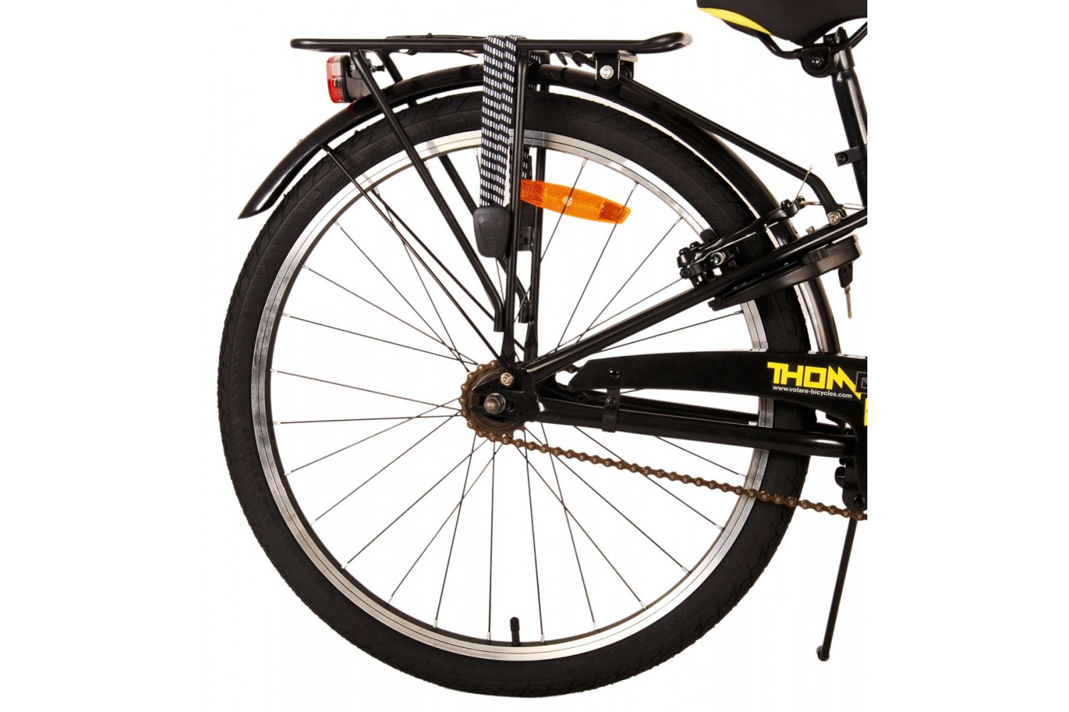 Volare Thombike Jongensfiets 24 inch Zwart Geel | 2 handremmen