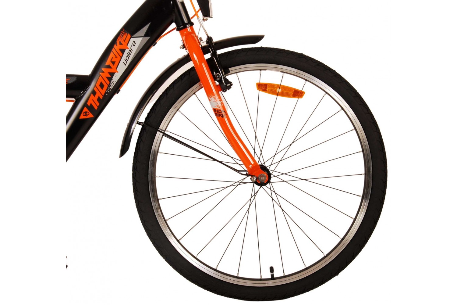 Volare Thombike Jongensfiets 24 inch Zwart Oranje | 2 handremmen