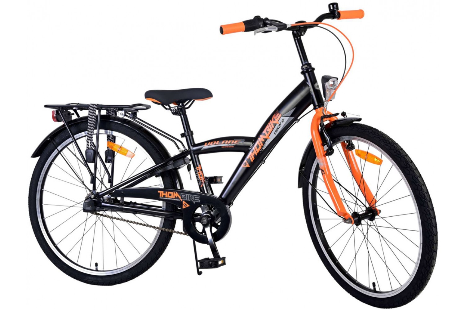 Volare Thombike 3V Jongensfiets 24 inch Zwart Oranje