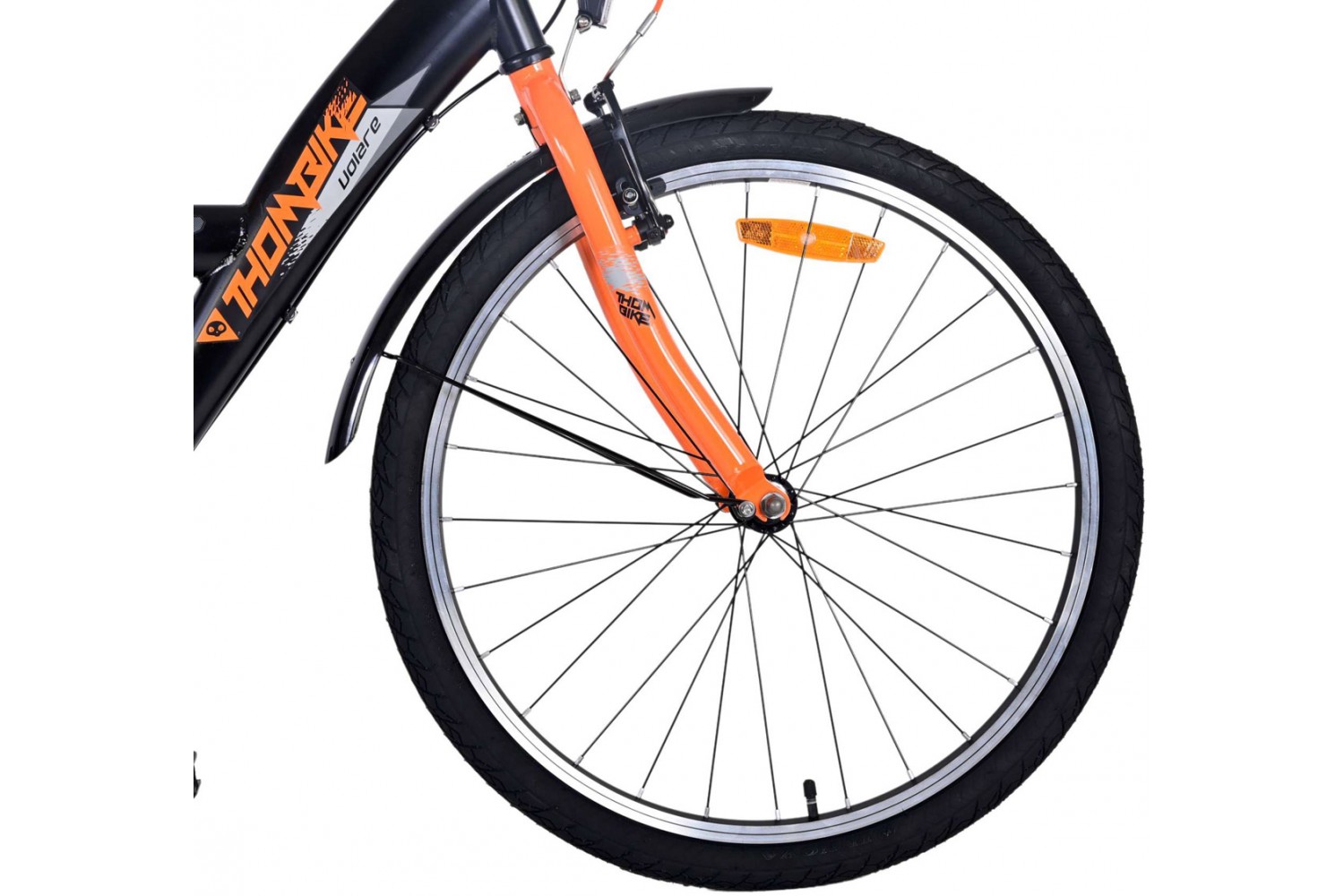 Volare Thombike 3V Jongensfiets 24 inch Zwart Oranje