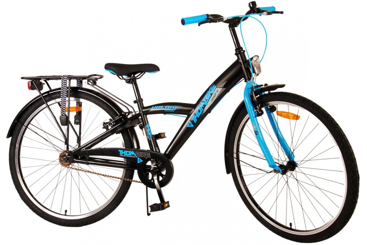 Volare Thombike Jongensfiets 26 inch Zwart Blauw | 2 handremmen