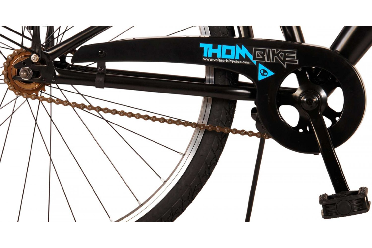 Volare Thombike Jongensfiets 26 inch Zwart Blauw | 2 handremmen