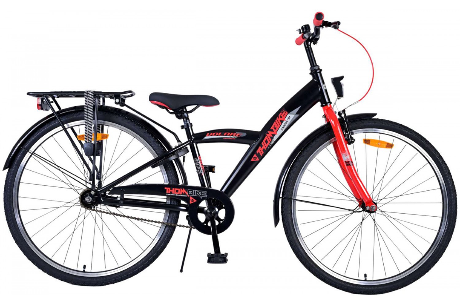 Volare Thombike Jongensfiets 26 inch Zwart Rood