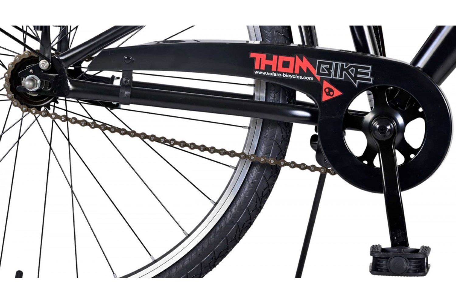 Volare Thombike Jongensfiets 26 inch Zwart Rood