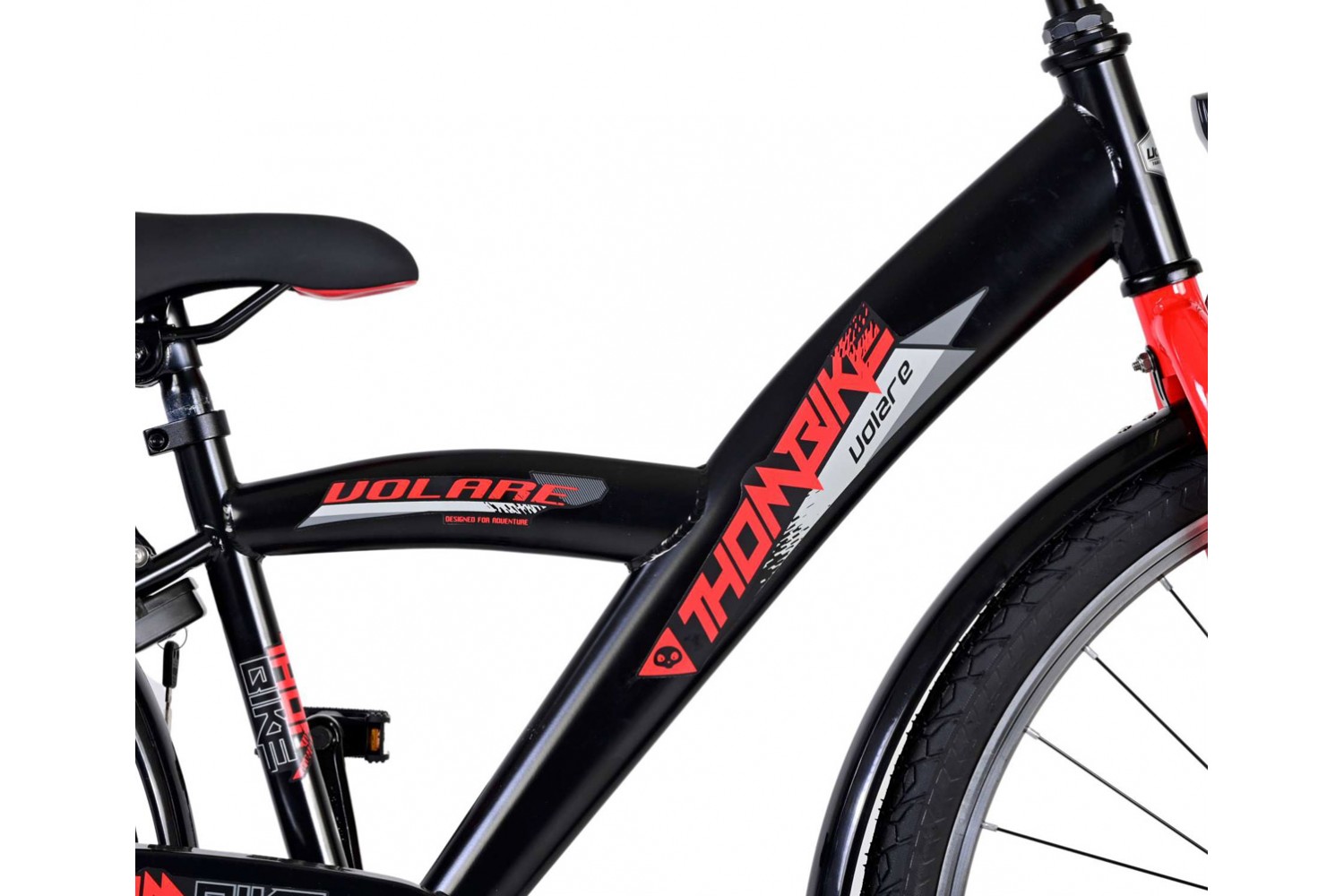 Volare Thombike Jongensfiets 26 inch Zwart Rood