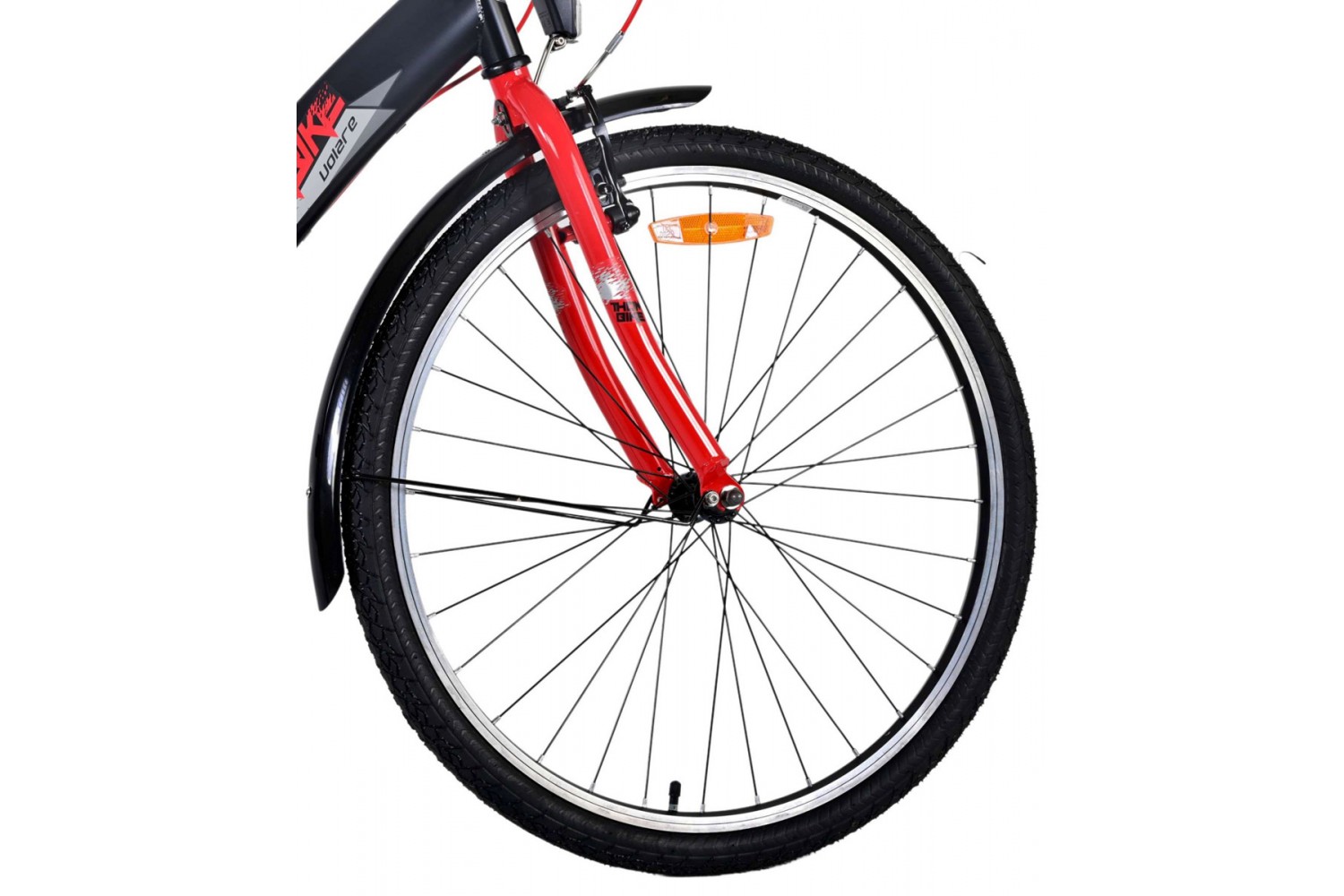 Volare Thombike Jongensfiets 26 inch Zwart Rood | 2 handremmen