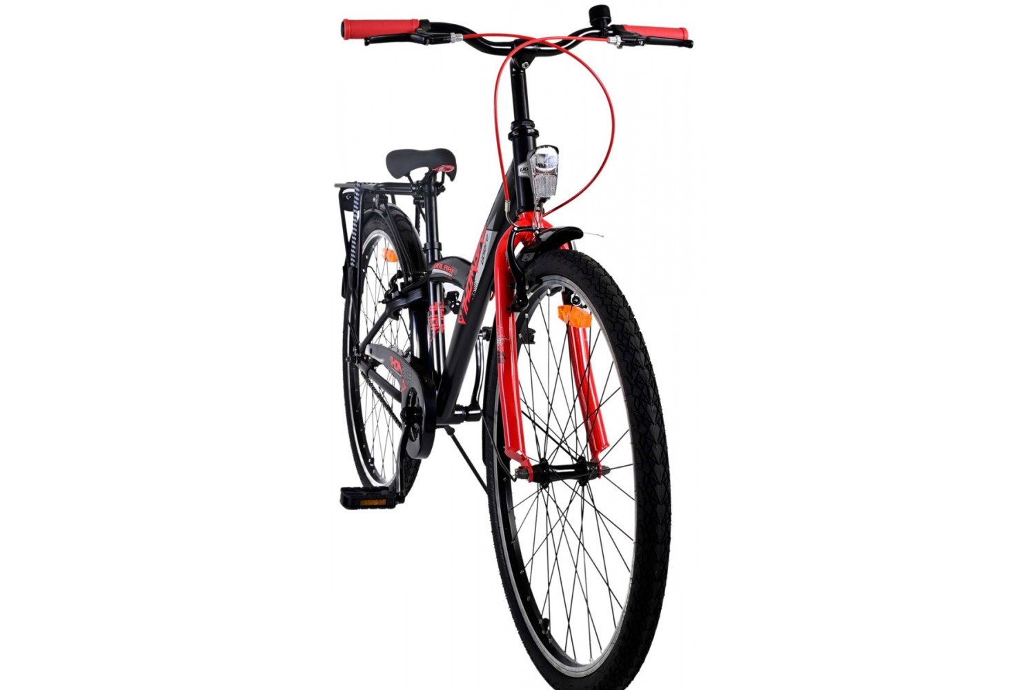 Volare Thombike Jongensfiets 26 inch Zwart Rood | 2 handremmen