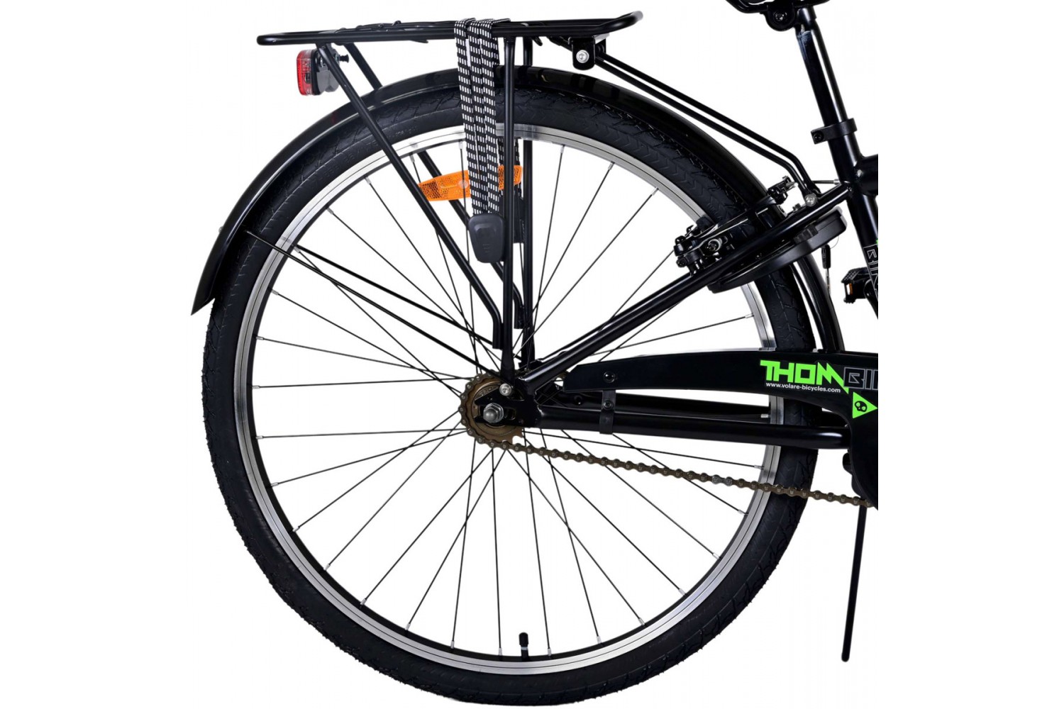 Volare Thombike Jongensfiets 26 inch Zwart Groen | 2 handremmen