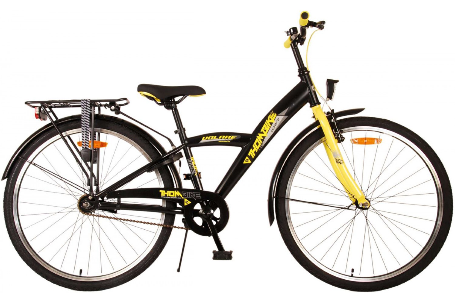 Volare Thombike Jongensfiets 26 inch Zwart Geel