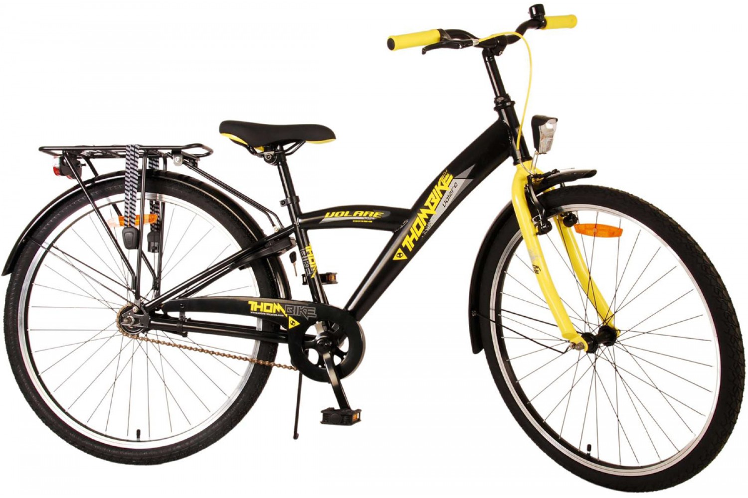 Volare Thombike Jongensfiets 26 inch Zwart Geel