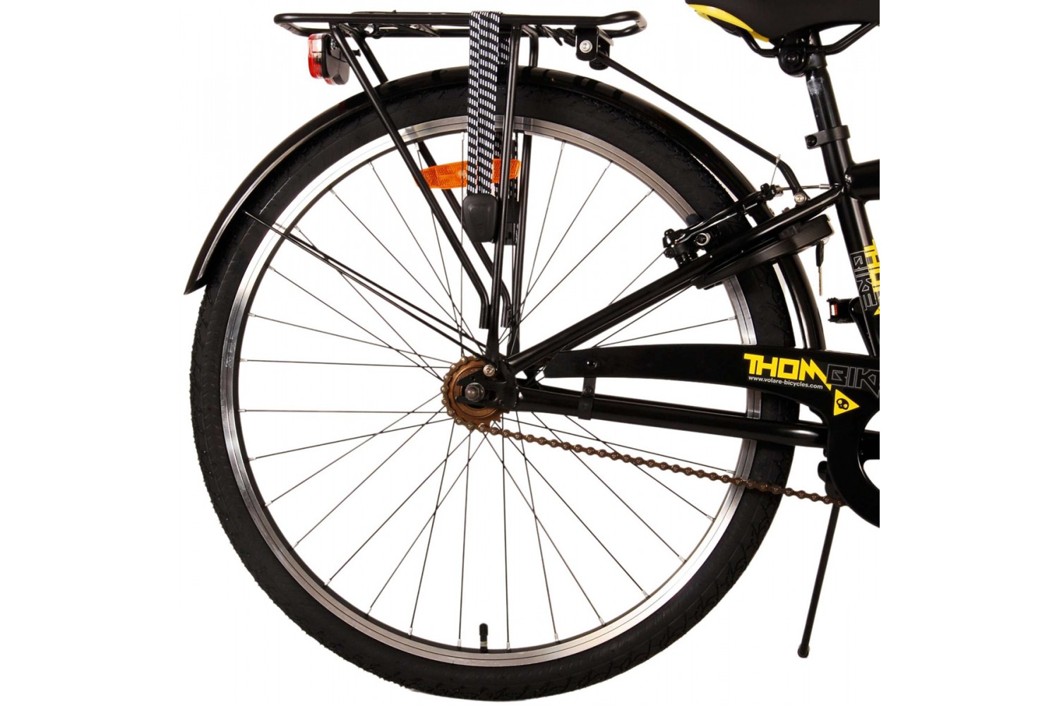 Volare Thombike Jongensfiets 26 inch Zwart Geel | 2 handremmen