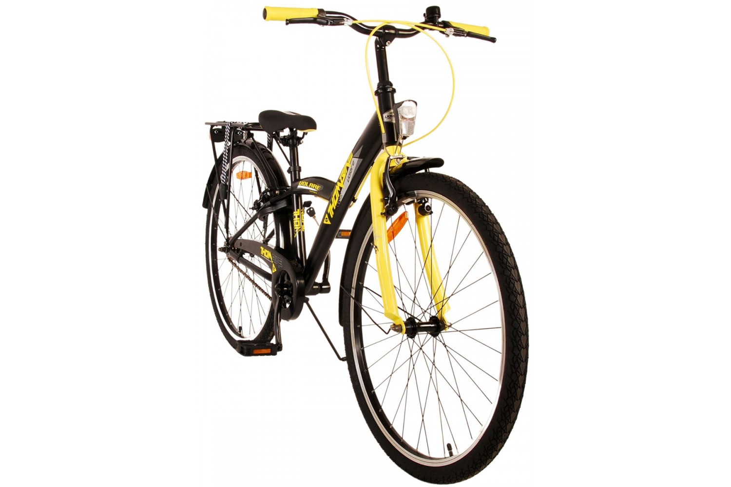 Volare Thombike Jongensfiets 26 inch Zwart Geel | 2 handremmen