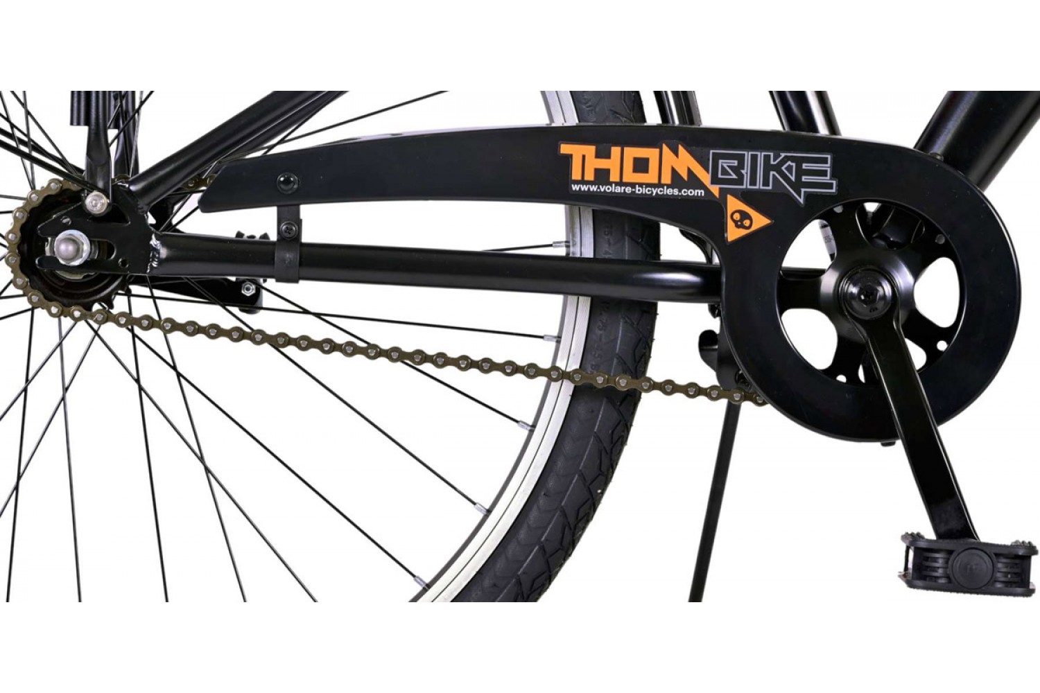 Volare Thombike Jongensfiets 26 inch Zwart Oranje