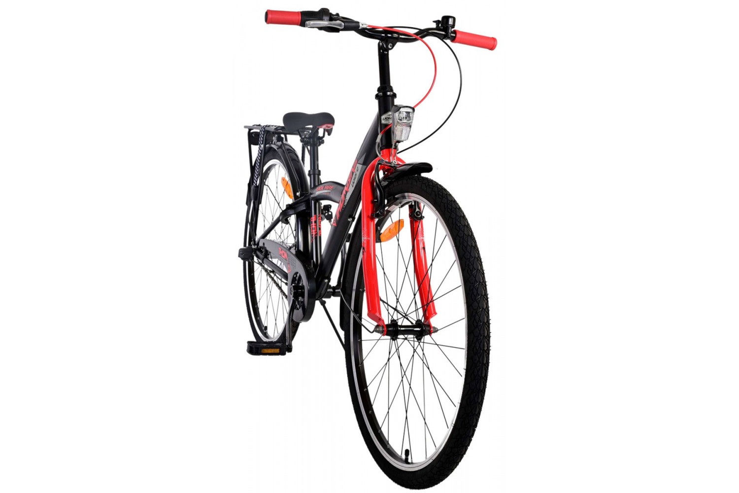 Volare Thombike 3V Jongensfiets 26 inch Zwart Rood