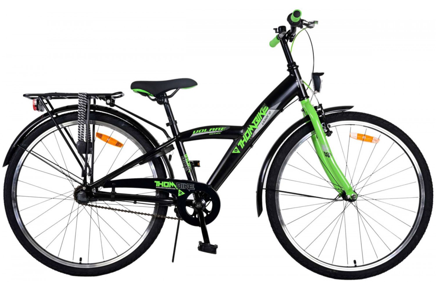 Volare Thombike 3V Jongensfiets 26 inch Zwart Groen